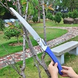 JD FRESH Foldable Saw Cutter/Pruning Bamboo/Tree/Wood Cutter/Hand Saw with Safe Lock/Saws for Branch with Ergonomic and Comfortable Handle/Outdoor Garden/Hand Tools/Pruner(Blue/7-Inch Blade)-image-68