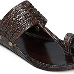 Men's Ethnic Leather Slippers | Kolhapuri Chappal for Men Original | Kolhapuri Slippers for Men Best for Party | Wedding | Suitable In Kurta | Sherwani | Indo Western-image-10