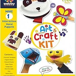 Webby DIY Hand Puppets Art and Craft Activity Kit | Hobby Kit | Decoration | School Projects | Craft Supply | Make 10 Hand Puppet | Return Gift for Kids-26