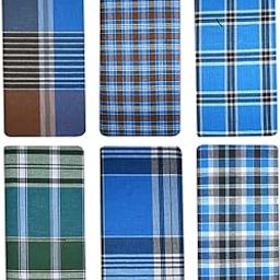 Men's Regular Fit Premium Cotton Checks Lungi - (2003_Assorted_2.25 Meters) Combo Pack of 6-34