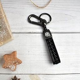 Yaa Catchy PREMIUM LEATHER & metal KEYCHAIN AND KEYRING COMPATIBLE WITH ROYAL ENFIELD (Black)-picture-56