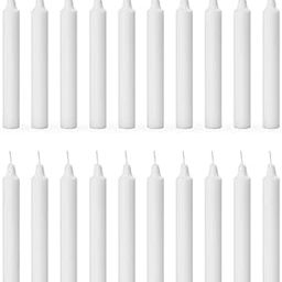 Aura Decor Unscented Pure Wax Stick Candle Pack of 20 (White)-15