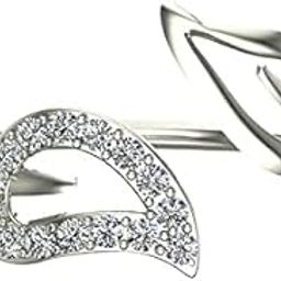 18k White Gold Diamond Ring for Women-Size 12-image-23