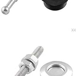 The Style Sutra 8Pcs 22mm Push Button Quick Release Bonnet Hood Pins Lock Latch Universal |Motors | Parts & Accessories | Car & Truck Parts |8 Pieces Quick Release Hood Locks 4 Black + 4 Silver-55