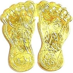 Pujahome Spiritual Laxmi Charan Paduka Energised Maa Lakshmi Feet for Diwali Pooja/Home/Office/Door/Business-image-13