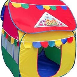 Homecute Foldable Pop Up Hut Type Kids Toys Play Tent House for Boys and Girls (Medium Size Multi Colour)-1