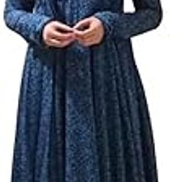 Women's Georgette Maxi Dress with V Neck Long Sleeves Fit and Flare Full Length | Maxi Dress for Woman-image-35