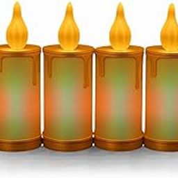LED Colour-Changing Flameless Candles, Set of 6, Battery Operated, Decorative Mood Lighting-image-48