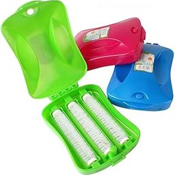 AKRIZA Plastic Handheld Cleaning Roller Brush with Dust Crumb Collector for Carpet, Car Seats, Table Linen, Sofas (Multicolour) -Set of 2-picture-17