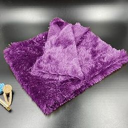Catchyx Cart 3x5 feet Fur Fabric for Multipurpose use - 20 mm Long Fur Pile (Purple)-image-17