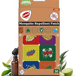 Natural Boom Mosquito Patches for Baby, Adults|12-Hour Protection| DEET-Free, Citronella & Lemongrass Oil| Protects from Dengue, Chikungunya & Malaria| 30 Patches-image-78
