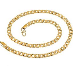 Stylish Golden Chain For Men Gold Plated Necklace Gold Chain For Men Boys Women Girls Mens Jewellery Chains-image-40