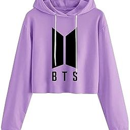 FUNKY MONKEY Women Cotton Crop Hoodie BTS-image-12