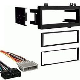 Compatible with Dodge Dakota 1987-2000 Single DIN Stereo Harness Radio Install Dash Kit-46