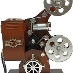 NAS Vintage Film Projector, Retro Music Box, Vintage Music Box. The Entire Film Projector Machine Can Move, Clockwork Music Box, Gift for a Table Centerpiece Decoration for Table and Desk Toy Gift-27