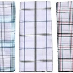 Men's Cotton Lungi white (Multi-Coloured,) Set of 3-image-30