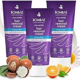 Bombae Shea Butter Hair Removal Cream For Women | Suitable For Sensitive Skin |No smell, No darkening, No Drying| For Body, Legs, And Bikini Line | (Pack Of 3 X 30g)-image-30