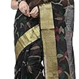 Women`s Tant Cotton Silk Handloom Cotton Blend Saree Floral Leaf Design With Blouse Piece-image-38