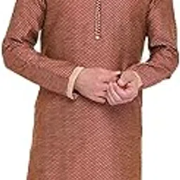 sanwara Unleash Your Style with Men's Maroon Jaquard Designer Kurta-picture-19