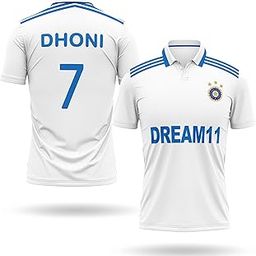 95miles garments Ms Dhoni Jersey 7 Number National Team Cricket Jerseys Team Men's Test-image-10