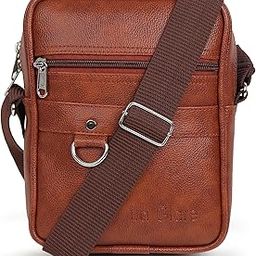 Men PU Leather Sling Bag for Men Office, Travel Shoulder Crossbody Bag-image-109