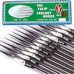NexGen Trends Tulip Crochet Hooks for Aari Work, Handcrafts Ideal for Sweaters, DIY Craft Knitting Needle with Gold Point and Plastic Cap Pack of 12 Needles (14/0.50mm)-image-11