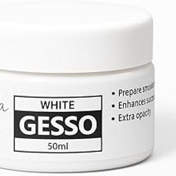 KRAFTELLA White Gesso 50ml | Acrylic Gesso Primer for Canvas, Wood, MDF, Paper, Resin | Non-Toxic, Water-Based, Matte Finish | Art & Craft Surface Primer for Painting & Mixed Media (Pack Of 1)-6