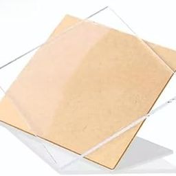 NEILL High Gloss Acrylic Square Sheet 3mm Transparent (Pack of 1pcs) Use for Glass Painting, DIY Projects, Educational Projects Size:- (3mm, 12x12,) Transparent-picture-4