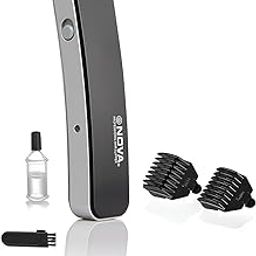 NOVA Professional Beard & Hair Trimmer, Cordless, Rechargeable, Metal Blades, Battery Powered, Adjustable Length-image-60