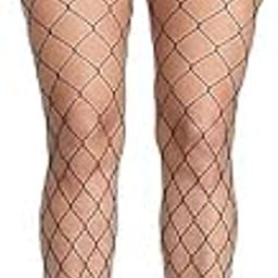 RiddhiTrade Women's Nylon Spandex High Waist Fishnet Stockings, Tights Thigh High Stockings Pantyhose, High Waist Tights Free Size, (Black)-46