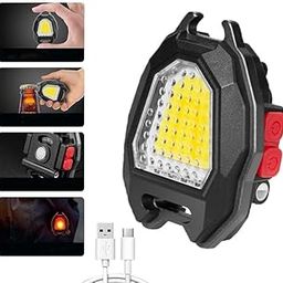 4-in-1 Keychain LED Rechargeable Flashlight, 800 Lumens, 7 Modes, Lighter, Whistle, Bottle Opener, Magnet Base-25
