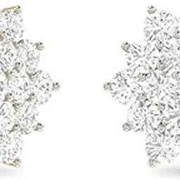 Aucent by PC Jeweller The Ayati 18KT Yellow Gold and Diamond Earrings-picture-21