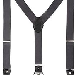 Gentry Grey with Black Y-Back Button Elasticated Suspender for Men-image-23