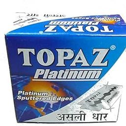 Topaz Platinum Double Edge Razor Blades - Pack Of 50, Men-image-1