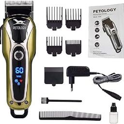 Unisex Pets Automatic Rechargeable Professional Pet Hair Trimmer With Lcd Display And Turbo Mode For Dog And Cat (Green And Black)-picture-15