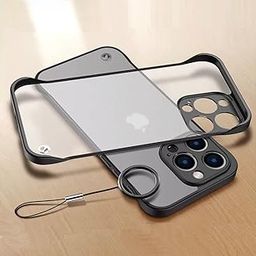 REALCASE Designed for iPhone 14 Pro Back Cover Case | Stylish Frameless Matte Hard Skin | Soft TPU Shock Proof Bumper Back Cover Case for iPhone 14 Pro (Black)-image-60