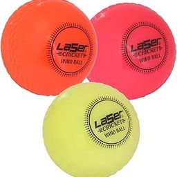 LASER Synthetic Cricket Ball Light Weight Cricket Wind Balls - Indoor & Outdoor Training Cricket Ball for Coaching Practice (Pack of 3)-image-73