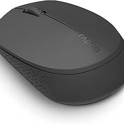 Rapoo M100 Ultra Silent Wireless Mouse with Bluetooth Multi-Device Connectivity Upto 3 Devices, Ergonomic Design, 1300 DPI & 10Mtr for PC/Laptop/MacBook/Tabletphones, 3 Years Warranty - Black-17