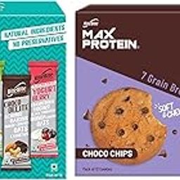 RiteBite Max Protein Nutrition Assorted Bar, 375g (Pack of 10) Pouch, 12 x 375 g & 7 Grain Breakfast Cookies - Choco Chips 660 g - Pack of 12 (55g x 12)-image-20