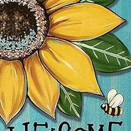 KINPLUB Sunflower 5D Diamond Painting Kits for Adults Sunflower Bee for Adults Beginners DIY Round Painting Home Wall Decor 12x16 inch-image-31