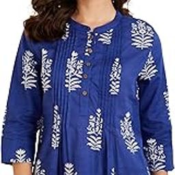Women's Cotton Printed A-line Short Kurti-picture-37