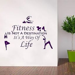 Decal O Decal Fitness is Not A Destination It's Way of Life Wall Stickers (PVC Vinyl,Multicolour)-image-61