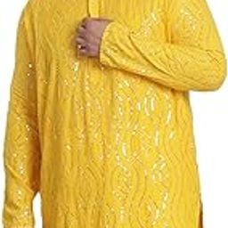 Men Cotton Regular Fit Plus (Since 1958) Designer Long Kurta-image-18