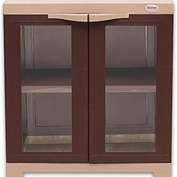 Supreme Furniture Fusion 01 FG See-Thru Glass Panels Bookshelf (Small Size, Coke RED/Blue) - (DIY) (Brown Beige)-image-32
