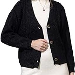 Women Woolen V-Neck 3-Button Stylish Cardigan Sweater | Winter Casual Wear Warm Knitwear for Ladies and Girls-image-14