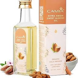 CAMIA Premium Sweet Almond Oil for Hair Growth, Glowing Skin & Face | 100% Natural & Odorless Vitamin-E Enriched Cold-pressed Oil For Soft, Shiny & Dandruff Free Hair | 100 ML Glass Bottle-image-17