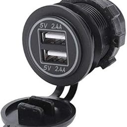EN-VOLANT 1X(5V 4.8A Dual USB Charger Socket Adapter Power Socket for 12V 24V Car Shi Q2V3-10