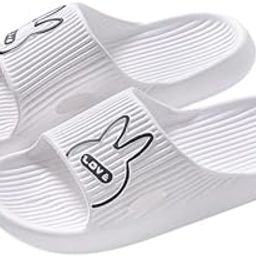 White (38-39 UK) (6 Number-IND) Women Flip -Flop Bathroom Sleeper Anti-Slip Slides with Extra Comfort Cushion & Washable Causal Household Garden Daily Use-picture-40