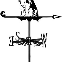 CALANDIS™ Black Dog Weathervane Iron Animal Metal Weather Vane for Farm Farmhouse Yard | Weathervanes | Garden Dacor | Yard, Garden & Outdoor Living-image-27