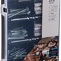Bosch Professional 173pcs Fixing Set (4 masonry drill bit + SDB + screws + dowels)-16